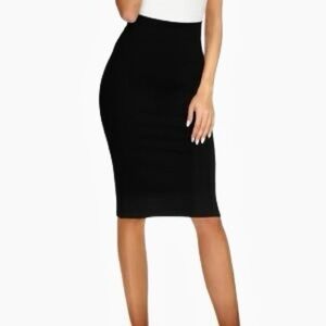 Hera Collection Classic Black Pencil Skirt